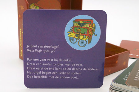 Kaart kindermassage oefening Draaiorgel