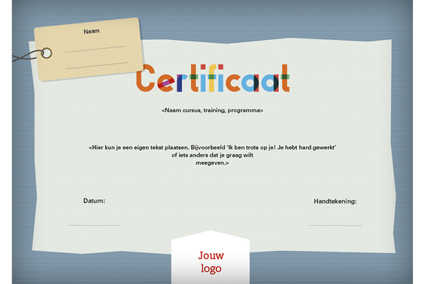 Certificaat voor jongeren - opzet 3