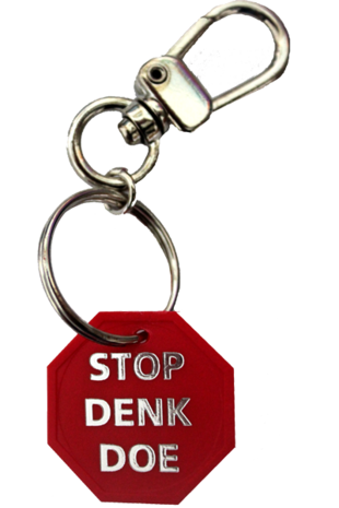 Stop Denk Doe Sleutelhanger